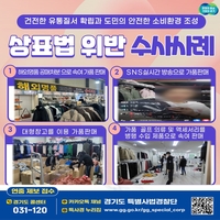 경기도, 짝퉁 판매 9명 입건...정품가격 72억 상당