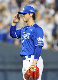 [포토]시즌 7세이브 신고하는 삼성 이호성