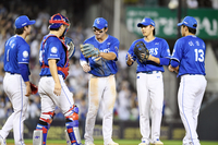 [포토]승리의 하이파이브를 나누는 삼성