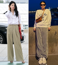 ‘극과극’ 수지의 ‘공항→파리’ 온도차 패션…우아한 출국, 시크한 파리