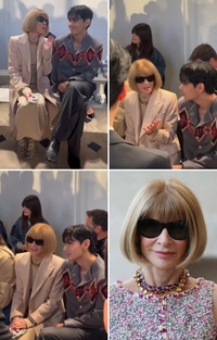 BTS 뷔 ‘자전거 타고 입장’…파리 셀린느쇼, 얼음여왕 녹였다