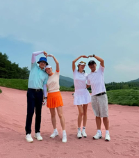 절친과 부부 동반 골프!  최여진♥김재욱 · 박하나♥김태술 부부, 용평에서 화기애애