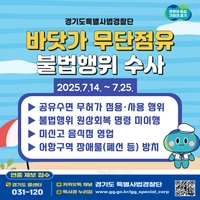 경기도, 바닷가 공유수면 불법행위 집중 수사