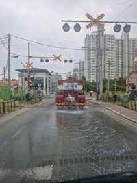 동해시, 폭염대응 도로변 살수작업 실시