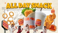 “아이돌 KiiiKiii도 함께, 하루종일 가볍게 한 입”…버거킹, 전메뉴 3000원 이하 ‘올데이스낵’