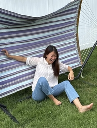 이시영, 둘째 임신 중 해먹 타다 꽈당! 아찔한 순간