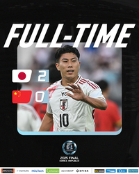 동아시안컵 우승 ‘한일전서 가린다’…선발 11명 바꾼 日, 중국 2-0 완파