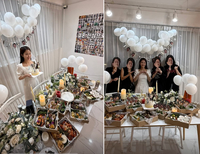 “웨딩파티에 남편 얼굴이 한가득!”...김지민, 남편 얼굴로 물들인 홈파티