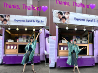 김혜수, ‘Happiness Signal’ 커피차 인증… 태국팬 응원에 힘 얻는다