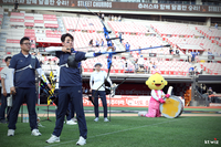 양궁 대표팀이 위즈파크에? 소음 적응 훈련!…“시즌 중 장소 지원, KT에 감사” [SS수원in]