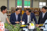 전춘성 진안군수, 농특산물 수박선별장 방문해 현장 점검