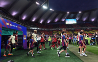 [포토]서울월드컵경기장 입장하는 FC바르셀로나 선수들