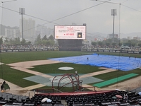 ‘약 8분 만에’ 폭우에 잠긴 그라운드, 한화-KIA전 오후 6시 정상 개최 가능할까 [SS광주in]