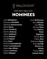 야말·뎀벨레 포함 발롱도르 후보 30인 발표…한국 선수는 없다