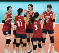 3연패 뒤 한일전서 첫 승…한국, 주전 빠진 일본 상대로 풀세트 접전 승리