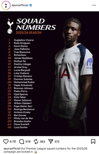 영구결번 급 존재감, 손흥민 뒤이을 7번 없이 새 시즌 시작…이적생에게?