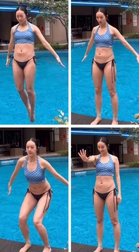 혜리, 수영복 뱃살 논란?…빠른 움직임 따른 쏠림현상일 뿐!