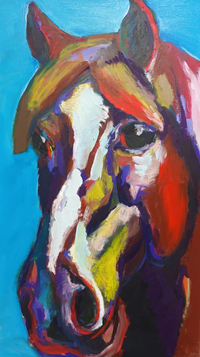 말의 얼굴인데 작가의 자화상 같다…마사회 말박물관 초대작가전 장효진의 ‘응시’ 개막