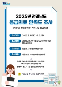 전남도, 응급의료 만족도 조사