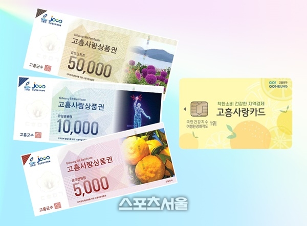 고흥군, 고흥사랑상품권 발행액 누적 580억 원 돌파