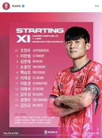 SON톱+김민재 중심 스리백으로 나선다, 이강인-카스트로프 벤치 대기[미국전]