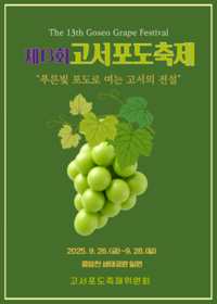 담양군, ‘제13회 고서포도축제’ 26일 개막