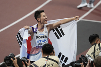 ‘금만큼 값진 은’ 우상혁, 종아리 부상 극복→韓최초 세계선수권 2개 메달! 높이뛰기 결선서 2m34 준우승…우승은 해미시 커 (종합)