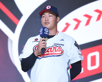 [포토] 마산용마고 김주오, 1라운드에서 두산 행!