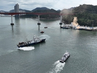 완도해경, 유해화학물질 유출 사고 대비 실전 훈련