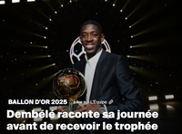 [속보] PSG 우스만 뎀벨레, 꿈의 발롱도르 품었다…프랑스 선수로 3년만 수상