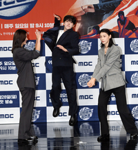 [포토]배구 예능 ‘신인감독 김연경’의 표승주-승관-김연경