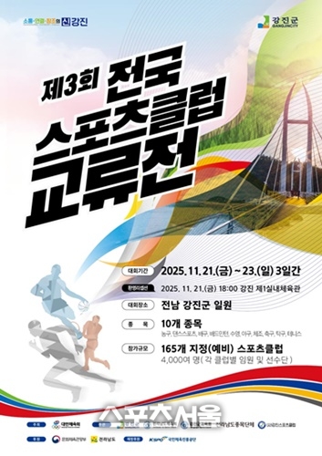 제3회 전국스포츠클럽교류전, 강진군에서 개최