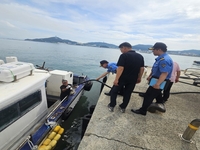 완도해경, 추석 연휴 대비 해양오염 에방 현장 점검