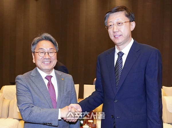 [포토뉴스] 강기정 광주광역시장, 리유퍼이(刘非) 항저우당서기 환담