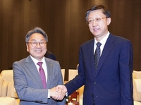 [포토뉴스] 강기정 광주광역시장, 리유퍼이(刘非) 항저우당서기 환담