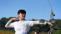 [포토]힘차게 활 쏘는 최건태(정몽구배 한국양궁대회)