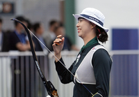 [포토]미소 짓는 임시현(정몽구배 한국양궁대회)