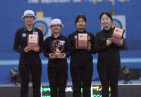 [포토]여자 컴파운드의 최강자들(정몽구배 양궁)