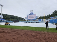 대구 삼성-NC 와카 1차전 결국 ‘지연 개시’→“2시40분 개시 목표, 그라운드 정비중” [WC1]