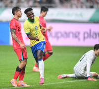 [포토] 브라질 5번째 골 넣은 비니시우스