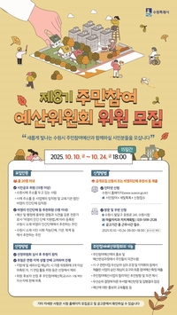 수원시, 제8기 주민참여예산 위원 공개 모집