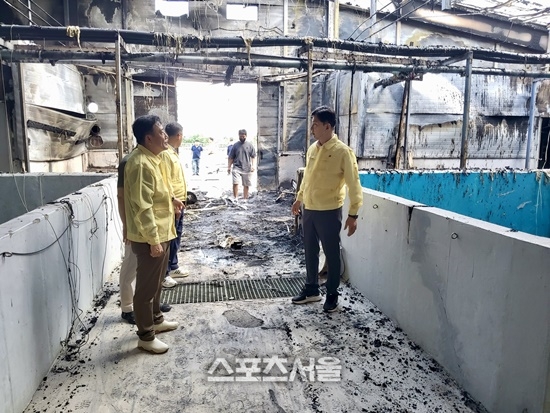 보성군, 꼬막 종묘배양장 화재 인명 피해 없이 진화 완료