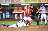 [포토]삼성 강민호의 과감한 홈 쇄도