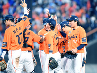 [포토] 한화, PO1차전 승리...‘KS진출 확률 76.5% 가져갔다’