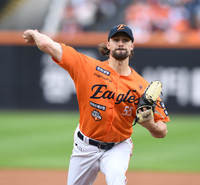 [포토] 와이스 ‘PO 2차전 승리를 위하여’