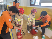 새봄유치원, 춘천소방서 찾아오는 소방체험교육 실시