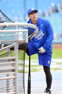 [포토]삼성 강민호, 3차전도 승리를!