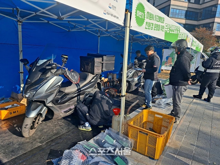 성남시, 배달 라이더 오토바이 소음 줄이기 진행
