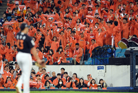 [포토]정우주의 호투에 환호하는 한화 팬들