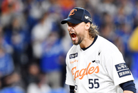 [포토]한화 와이스, 한국시리즈를 향한 포효